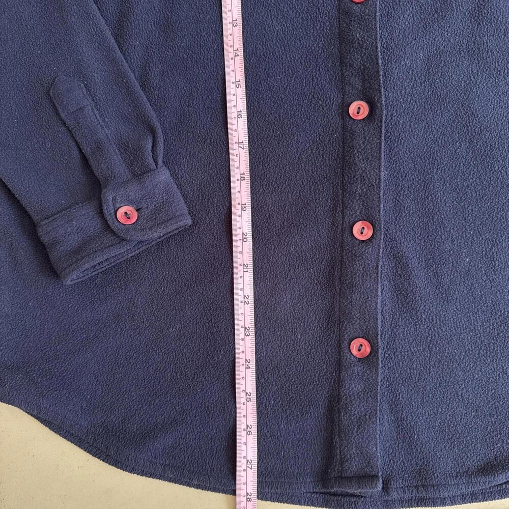 Looney Tunes Fleece Button Down Womens Large Navy Blue Tweety Bird Vintage Retro - Picture 3 of 4